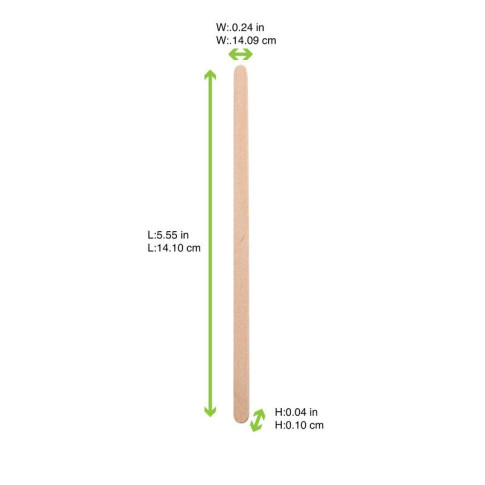 Palettina in legno con estremità arrotondate (FOR50) 5 H140mm