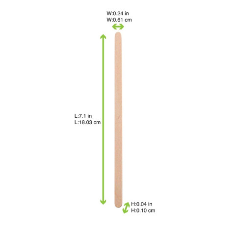 Palettina in legno con estremità arrotondate (FOR50) 6 H176mm