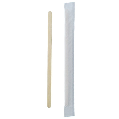 Palettina in legno con estremità arrotondate imbustate singolarmente (FOR50 + PAP21) 5x10mm H140mm