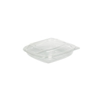 Insalatiera in PET quadrata con coperchio 190x190mm H45mm 750ml