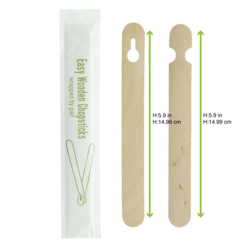Coppia di bacchette in legno imbustate per principianti  H150mm