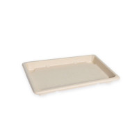 Vassoio "Itto" in polpa di canna da zucchero con coperchio trasparente 167x117mm H40mm