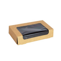 Scatola per sushi con finestra antiappannamento per 12-14 pezzi 179x106mm H40mm