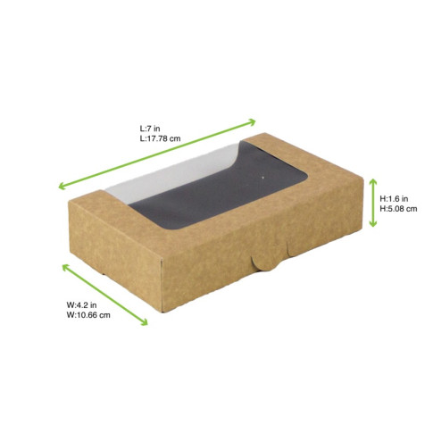 Scatola per sushi con finestra antiappannamento per 12-14 pezzi 179x106mm H40mm
