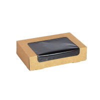 Scatola per sushi con finestra antiappannamento per 15 pezzi 190x120mm H45mm