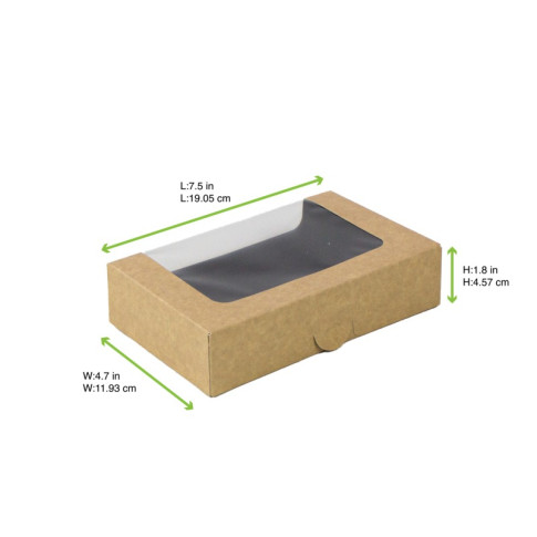 Scatola per sushi con finestra antiappannamento per 15 pezzi 190x120mm H45mm