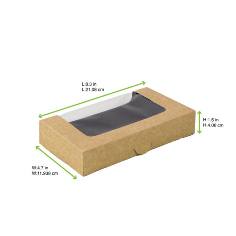 Scatola per sushi con finestra antiappannamento per 18 pezzi 210x120mm H40mm