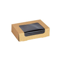 Scatola per sushi con finestra antiappannamento per 10-12 pezzi 152x100mm H40mm