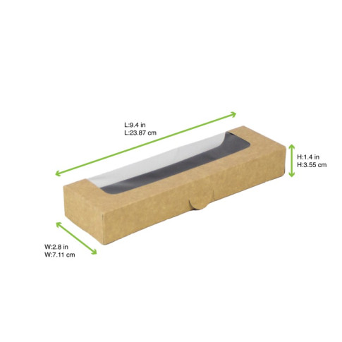 Scatola per sushi con finestra antiappannamento per 14-16pezzi 240x72mm H35mm