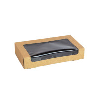 Scatola per sushi con finestra antiappannamento per 24 pezzi 240x135mm H45mm