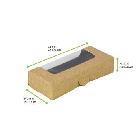 Scatola per sushi con finestra antiappannamento per 6-8 pezzi 167x72mm H35mm