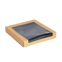 Scatola per sushi con finestra antiappannamento per 40-60 pezzi 250x250mm H40mm