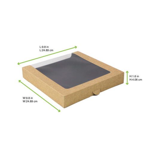 Scatola per sushi con finestra antiappannamento per 40-60 pezzi 250x250mm H40mm