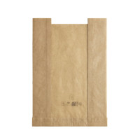 Sacchetto in carta kraft marrone con finestra microforata 180x40mm H220mm