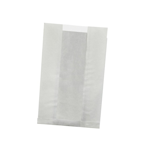 Sacchetto in carta kraft antiunto con finestra in PP (C/PAP81 + PP5) 280x180mm H80mm