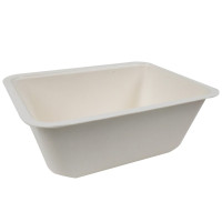 Vaschetta sigillabile in polpa di canna da zucchero 190x137mm H70mm 1200ml
