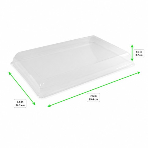 Coperchio in PET per vaschetta (PET1) 194x141mm H7mm