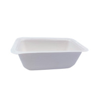 Vaschetta sigillabile in polpa di canna da zucchero 137x95mm H45mm 375ml