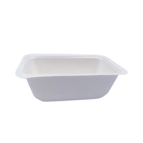Vaschetta sigillabile in polpa di canna da zucchero 137x95mm H45mm 375ml