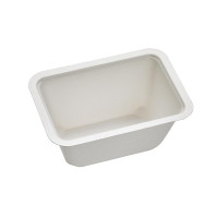 Vaschetta sigillabile in polpa di canna da zucchero 137x95mm H63mm 500ml