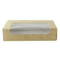 Scatola a finestra in laminato kraft 190x113mm H44mm