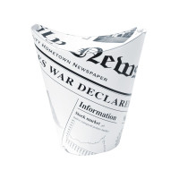 Bicchiere da snack in cartone, decorazione stampa di giornale   H118mm 270ml