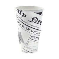 Bicchiere da snack in cartone, decorazione stampa di giornale   H157mm 480ml