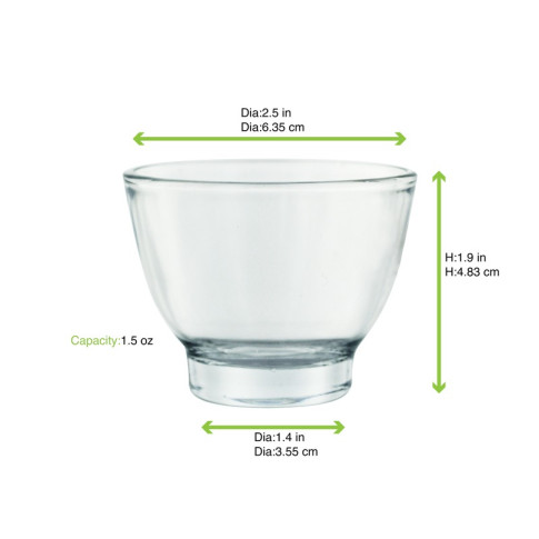 Bicchiere da shot "Boule" tondo  H49mm 43ml