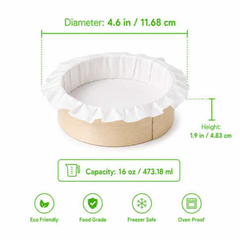 Bake-a-ring - Anello di cottura con carta da forno integrata  H47mm 490ml