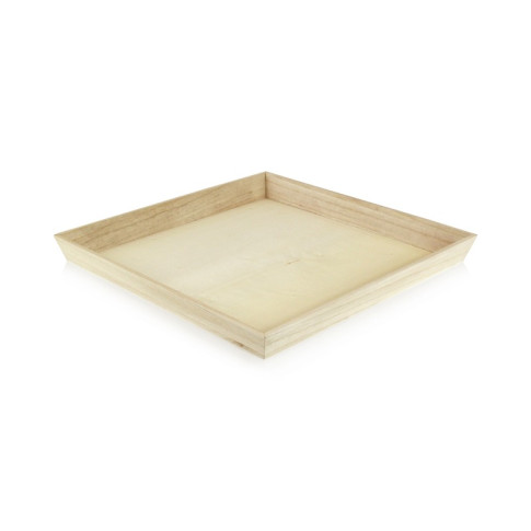 Vassoio da pasto "Noa" in legno 310x310mm H40mm