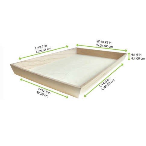 Vassoio da pasto "Noa" in legno 450x300mm H40mm