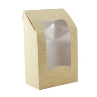 Scatola da wrap in cartone kraft con finestra 95x54mm H152mm