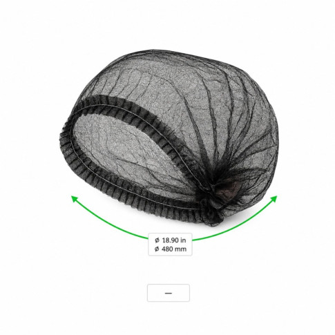 Cappello a rete clip polipropilene non tessuto nero x100