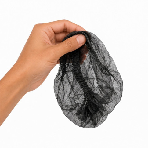 Cappello a rete clip polipropilene non tessuto nero x100