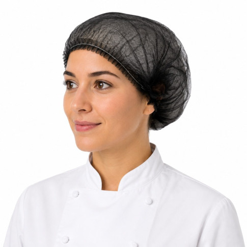 Cappello a rete clip polipropilene non tessuto nero x100