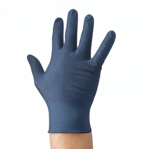 Guanto ambidestro in nitrile nero da 4,2 g contro sostanze chimiche e microrganismi pericolosi AQL 1 240x105mm