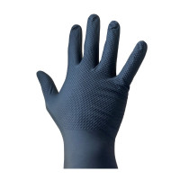 Guanto ambidestro in nitrile nero da 3,7 g contro sostanze chimiche e microrganismi pericolosi AQL 1 240x95mm