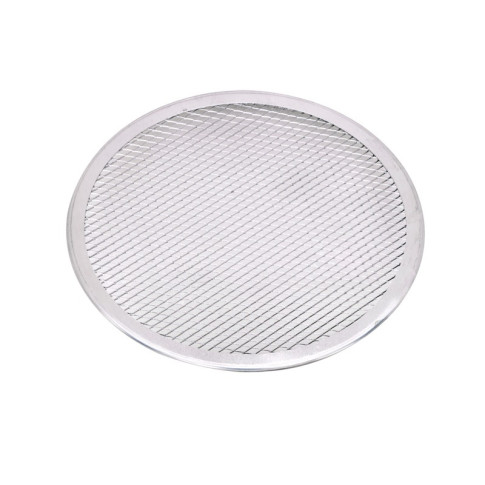 Griglia per pizza rotonda in alluminio con base forata  H4mm