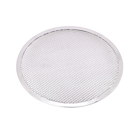 Griglia per pizza rotonda in alluminio con base forata  H4mm
