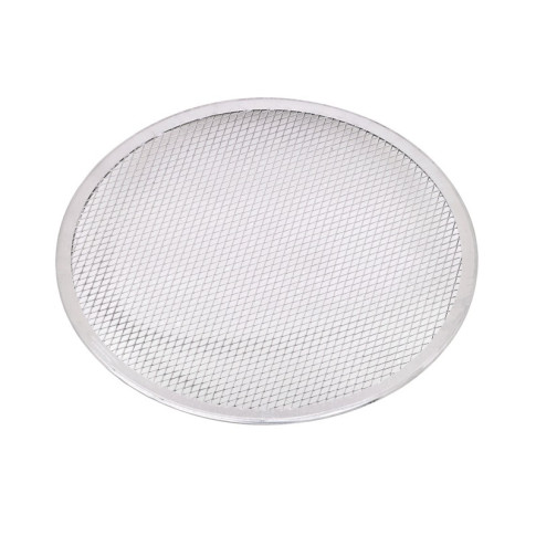 Griglia per pizza rotonda in alluminio con base forata  H4mm