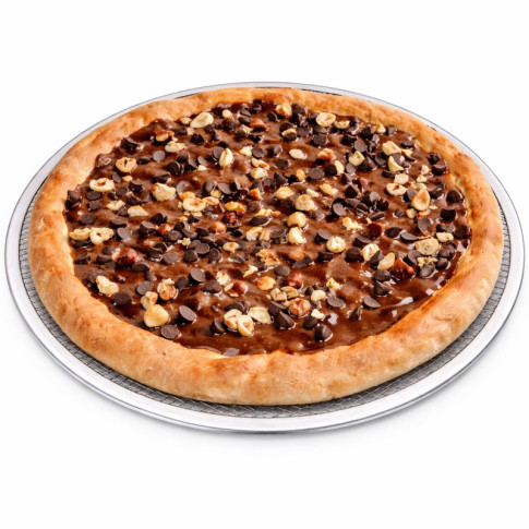 Griglia per pizza rotonda in alluminio con base forata  H4mm