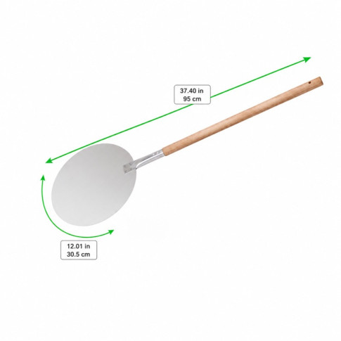 Pala pizza rotonda con diametro della maniglia in legno 950x305mm H15mm