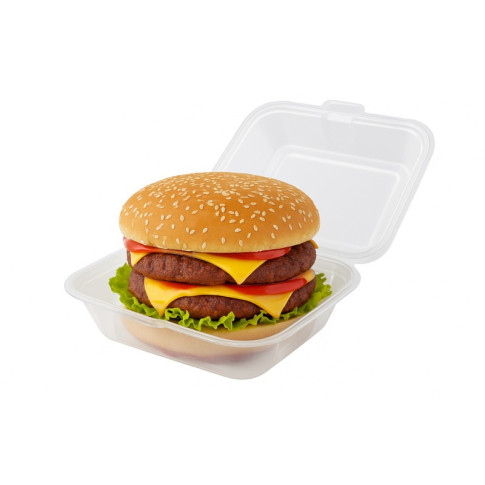 Scatola hamburger in PET riutilizzabile (PP5) 160x130mm H90mm
