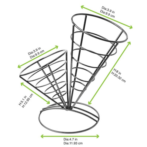 Supporto a forma di cono doppio 267x241mm