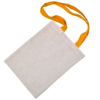 Borsa tote con manici gialli  10x230mm H300mm
