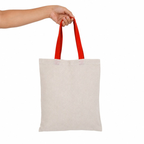 Borsa tote con manici rossi 10x350mm H420mm