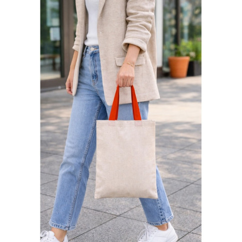 Borsa tote con manici rossi 10x350mm H420mm