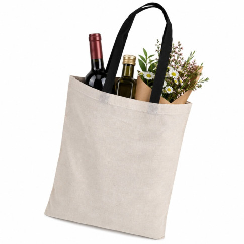 Borsa tote con manici neri  10x380mm H450mm