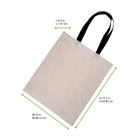 Borsa tote con manici neri  10x380mm H450mm