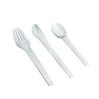 Coltello da tavola in acciaio inox con fodero, da lavare prima dell'uso  159x19mm H2mm